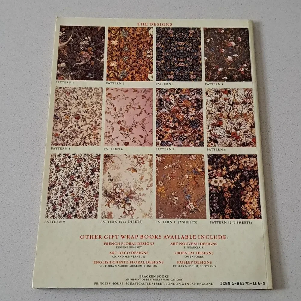 English Chintz Floral Designs Classic Gift Wraps Victoria & Albert Museum London
